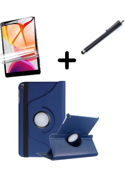 Samsung Galaxy Tab A8 10.5 SM-X200 X205 X207 Kılıf Dönen Tablet Kilifi Ekran Koruyucu+Kalem