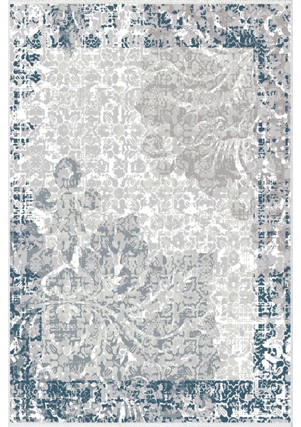 Klasik Salon Halısı Lacivert Gri Yolluk Kaymaz Yuvarlak Oval Kesme Ince Yıkanabilir Halı fiyatları