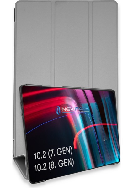 iPad 10.2 (8.nesil) Kılıf Tablet Smart Kılıf - Gri