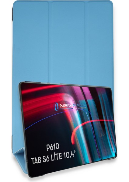 Samsung Galaxy P610 Tab S6 Lite 10.4 Kılıf Tablet Smart Kılıf - Mavi