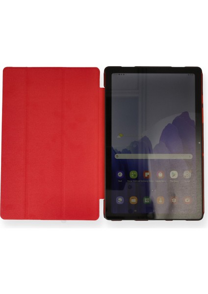 Happycase Samsung Galaxy T970 Tab S7 Plus 12.4 Kılıf Tablet Smart Kılıf - Kırmızı