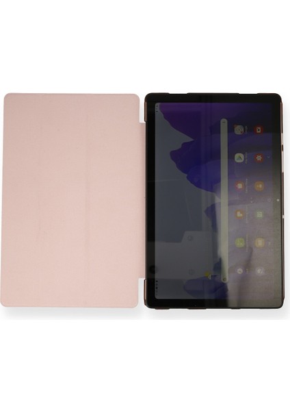 Happycase Samsung Galaxy T870 Tab S7 11 Kılıf Tablet Smart Kılıf - Rose Gold