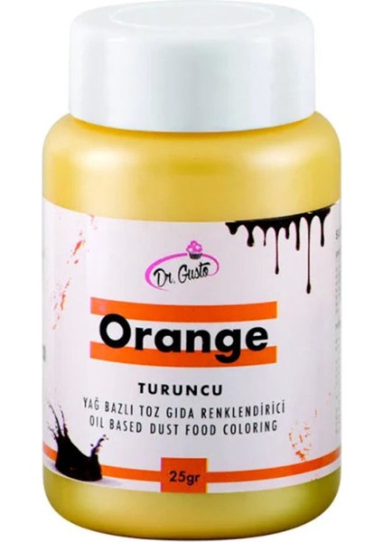 Yağ Bazlı Toz Çikolata Boyası Turuncu 25 gr