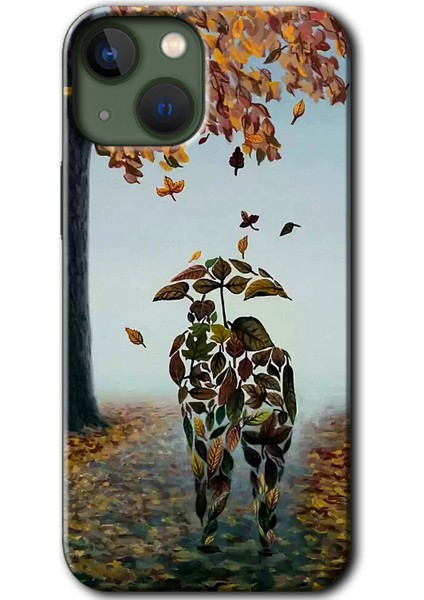 Apple iPhone 13 Mini Kılıf Hd Desen Baskılı Arka Kapak + Mat Kobra Cam - Doğadan Aşk