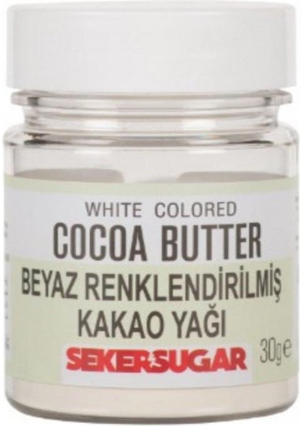 Şeker & Sugar Beyaz Yenilebilir Renklendirilmiş Kakao Yağı 30 gr