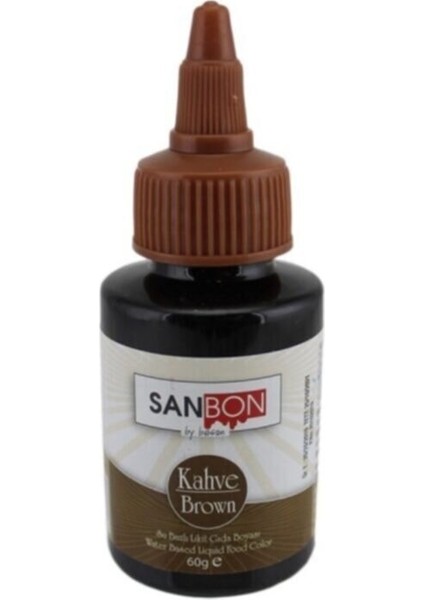 Su Bazlı Likit Sıvı Gıda Boyası 60 gr Kahverengi