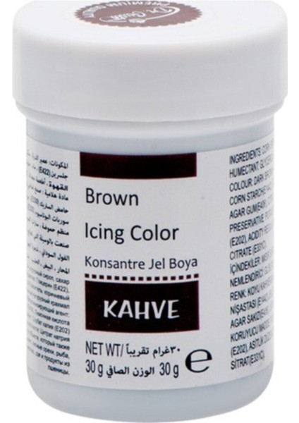 Kahverengi Jel Gıda Boyası 30 gr