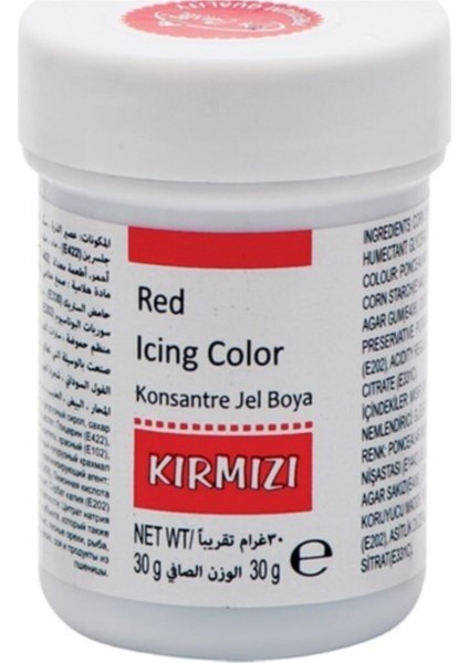 Kırmızı Jel Gıda Boyası 30 gr