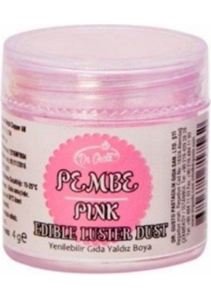 Yenilebilir Pembe Metalik Toz Sim Boya 4 gr