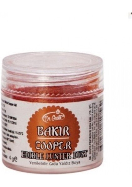 Yenilebilir Bakır Metalik Toz Sim Boya 4 gr