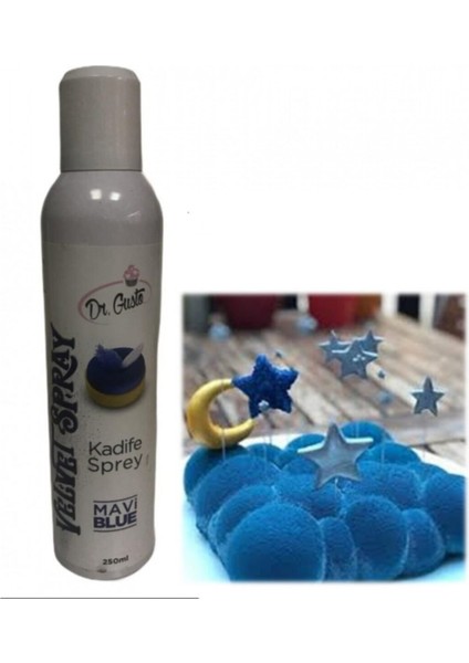 Kadife Sprey Gıda Boyası Mavi 250 ml
