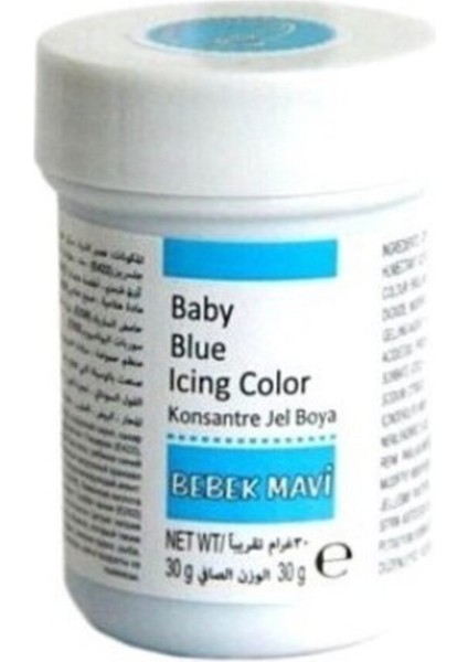 Bebek Mavisi Jel Gıda Boyası 30 gr