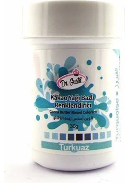 Kakao Yağı Bazlı Turkuaz Çikolata Boyası 30 gr