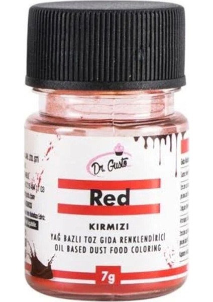 Yağ Bazlı Toz Çikolata Boyası Kırmızı 7 gr