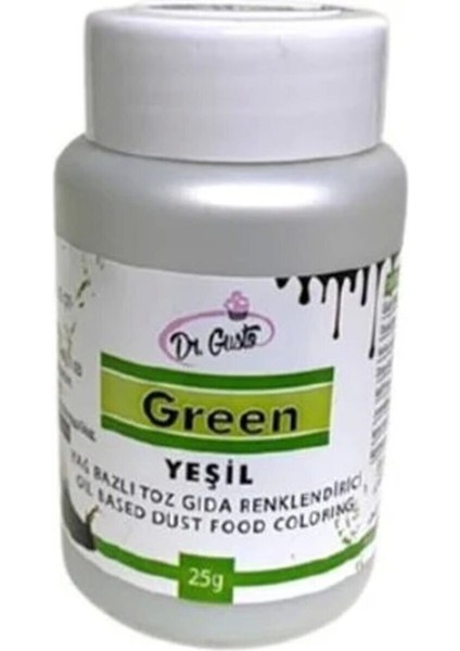 Yağ Bazlı Toz Çikolata Boyası Yeşil 25 gr