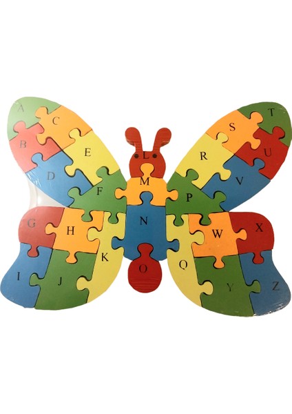 Harfleri ve Sayıları Öğreniyorum Eğitici Kelebek Puzzle