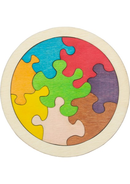 Ahşap Dairesel 8 Parçalı Puzzle