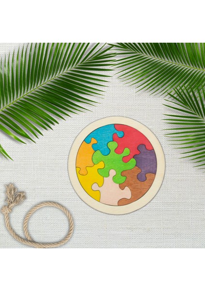 Ahşap Dairesel 8 Parçalı Puzzle
