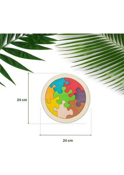 Ahşap Dairesel 8 Parçalı Puzzle