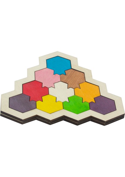 Ahşap Nar Figürlü 10 Parçalı Puzzle