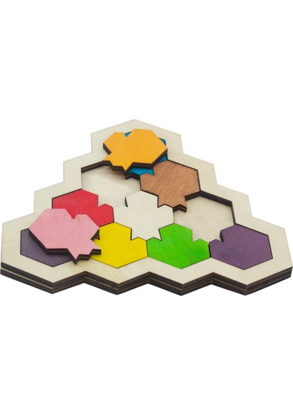 Ahşap Nar Figürlü 10 Parçalı Puzzle