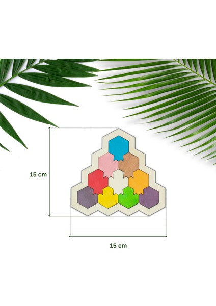 Ahşap Nar Figürlü 10 Parçalı Puzzle