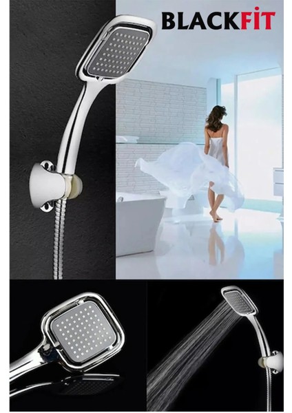 Siyah Kare Banyo Duş Seti Hortum Mafsal Ve Başlık Set Duş Başlığı fiyatları