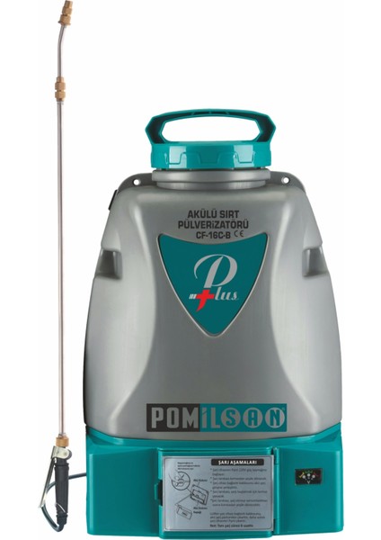 Pomilsancf-16c-B Plus+Akülü 16lt Ilaçlamapompası