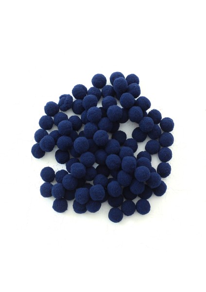 Peluş ponpon, 1.5 cm 50 adet Lacivert