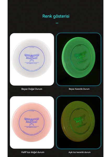 Profesyonel Aydınlık Frizbi Spor Döner Disk (Yurt Dışından) fiyatları
