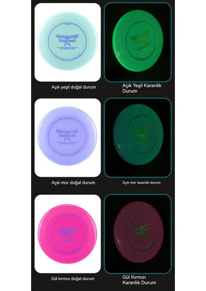 Profesyonel Aydınlık Frizbi Spor Döner Disk (Yurt Dışından) modelleri