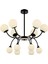 Avonnı AV-60386-12BSY Siyah Boyalı Modern Avize G9 Metal Cam 85CM 1