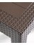 Rattan Masa 70X100 cm Bahçe Balkon ve Teras Masası Kahverengi 2