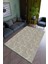 Salon Halısı Modern Bej Yolluk Kaymaz Yuvarlak Oval Kesme Ince Yıkanabilir Halı 1