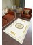 Salon Halısı Otantik Altın Gold Yolluk Kaymaz Yuvarlak Oval Kesme Ince Yıkanabilir Halı 1