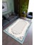 Salon Halısı Modern Mavi Ekru Yolluk Kaymaz Yuvarlak Oval Kesme Ince Yıkanabilir Halı 1