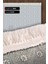 Salon Halısı Modern Mavi Ekru Yolluk Kaymaz Yuvarlak Oval Kesme Ince Yıkanabilir Halı 4