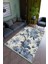 Salon Halısı Modern Lacivert Mavi Yolluk Kaymaz Yuvarlak Oval Kesme Ince Yıkanabilir Halı 1
