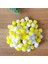 Sarı-beyaz peluş ponpon, 1.5 cm 50 adet 1