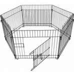 Atahan Pet Metal Köpek Oyun Alanı Çit 63X63 cm Altı Parça Dayanıklı Yapı