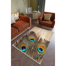 10 Post Online Salon Halısı Otantik Kahverengi Yolluk Kaymaz Yuvarlak Oval Kesme Ince Yıkanabilir Halı