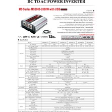 Carspa 2000W 12V Modifiye Sinüs Inverter