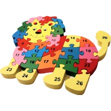 Bak Gel Al Harfleri ve Sayıları Öğreniyorum Eğitici Aslan Puzzle