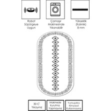 Ruglod Makinede Yıkanabilir Kaymaz Taban Leke Tutmaz Oval Salon Halısı Mutfak Halısı Ve Yolluk