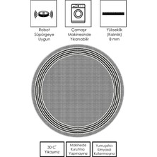 Ruglod Makinede Yıkanabilir Kaymaz Taban Leke Tutmaz Yuvarlak Salon Halısı Ve Mutfak Halısı