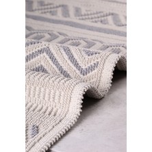 Bluenity Hat Doğal Pamuklu 2'li Banyo Kilim Seti