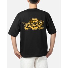 MMC Wedday Siyah Cavaliers Nba Basketbol Oversize Pamuklu T-Shirt We
