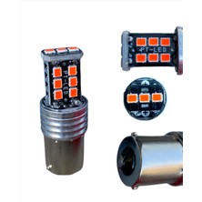 EKT Kırmızı Çift Duy 15 LED Stop,sinyal, Geri Vites Ampulü 1016 Tip