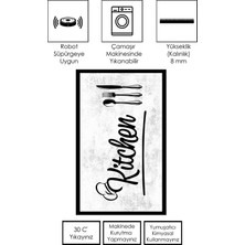 Makinede Yıkanabilir Kaymaz Taban Leke Tutmaz Mutfak Halısı ve Mutfak Yolluk