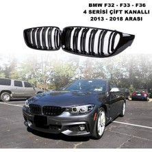 Caraks Bmw F32 4 Serisi M4 Ön Panjur Izgara Böbrek Çift Kanal 4 Seri Tüm Kasalar Piano Black 1.kalite